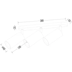 Lampa Sufitowa Spot Pipe Spot Biały 3xGU10