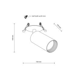 Lampa sufitowa Spot podtynkowa AMIS biała 1xGU10