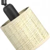 Lampa Sufitowa Spot RATTAN Czarny Beżowy Abażur 4xE14