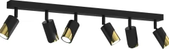Lampa Sufitowa Spot SHIFT Czarny Złoty 6xGU10