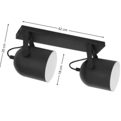Lampa sufitowa Spot SPECTRA czarna 2xE27