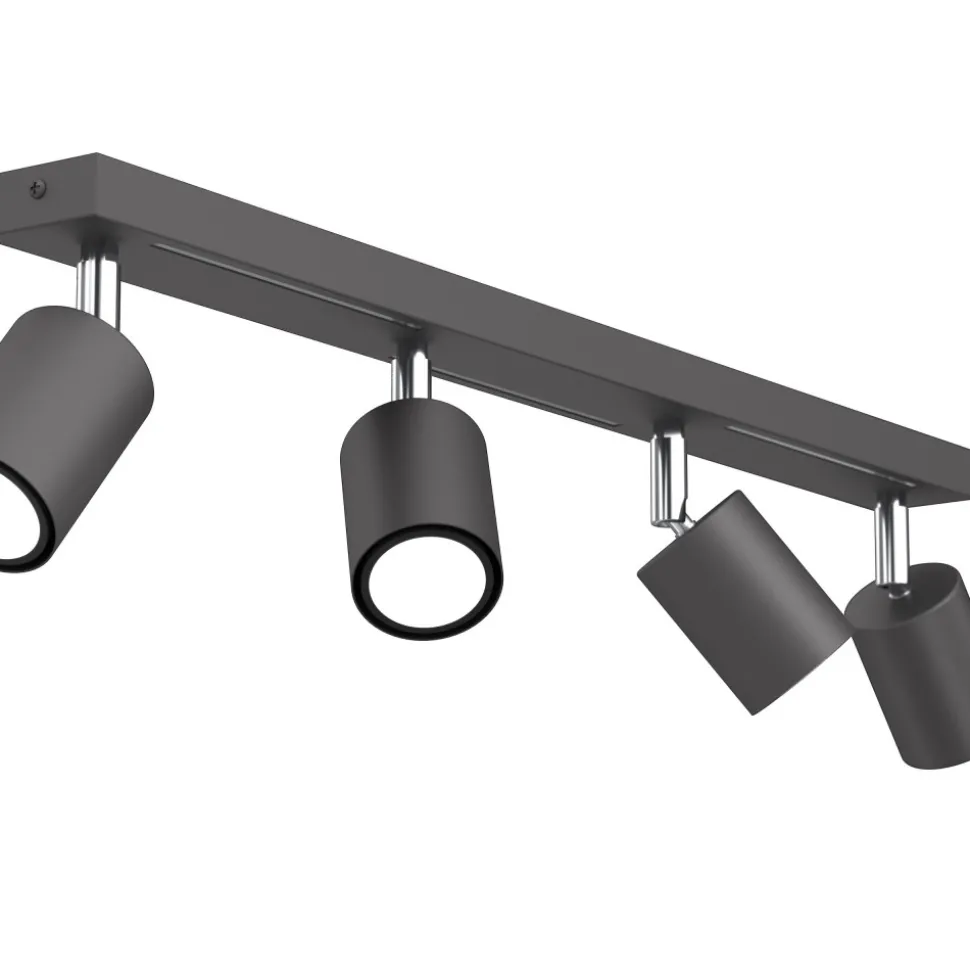 Lampa Sufitowa Spot STRIPER Szary Srebrny 4xGU10