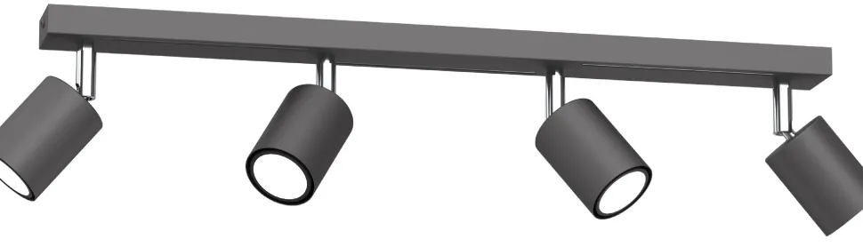 Lampa Sufitowa Spot STRIPER Szary Srebrny 4xGU10