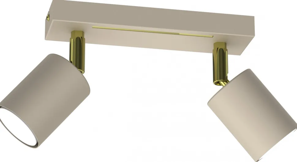 Lampa Sufitowa Spot STRIPER Beżowy Złoty 2xGU10