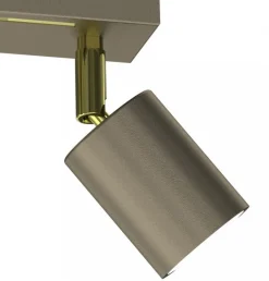 Lampa Sufitowa Spot STRIPER Złoty Szary 4xGU10