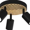 Lampa Sufitowa Spot TERRA Czarny Brązowy 3xGU10 Plafon