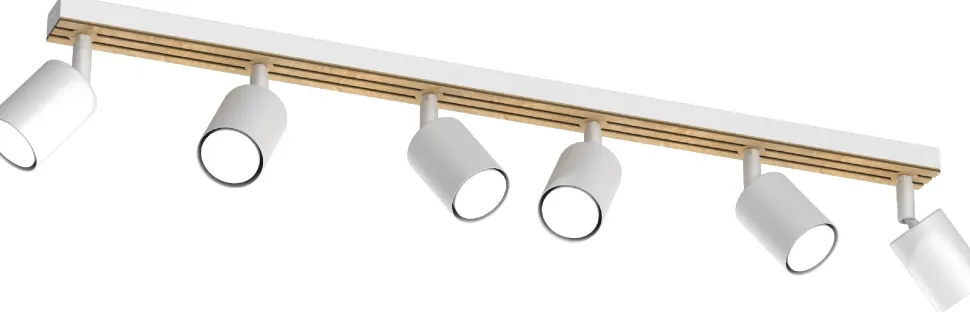 Lampa Sufitowa Spot TERRA Biały Brązowy 6xGU10