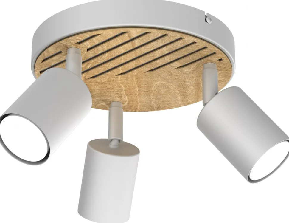 Lampa Sufitowa Spot TERRA Biały Brązowy 3xGU10 Plafon