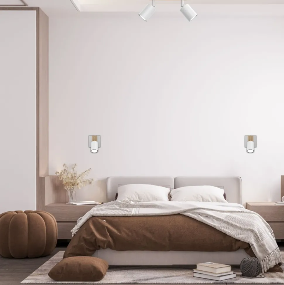 Lampa Sufitowa Spot TERRA Biały Brązowy 2xGU10