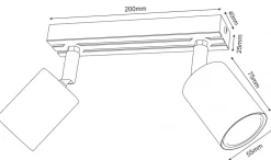 Lampa Sufitowa Spot TERRA Biały Brązowy 2xGU10