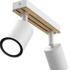Lampa Sufitowa Spot TERRA Biały Brązowy 2xGU10