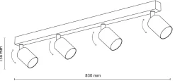 Lampa Sufitowa SPOT TOP Biały 4xGU10