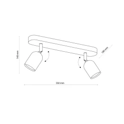 Lampa sufitowa Spot TOP biała 2xGU10