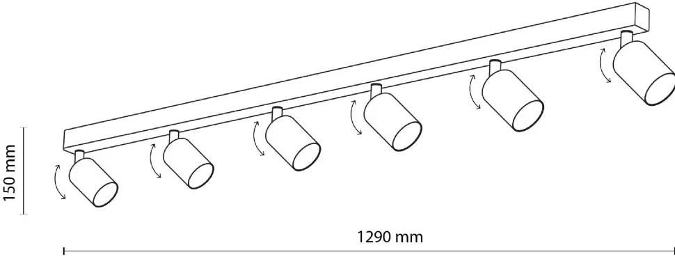 Lampa Sufitowa SPOT TOP Brązowy 6xGU10