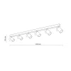 Lampa Sufitowa SPOT TOP Czarny Złoty 6xGU10