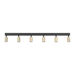 Lampa Sufitowa SPOT TOP Czarny Złoty 6xGU10