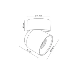 Lampa sufitowa Spot TWIST czarna 1xGU10