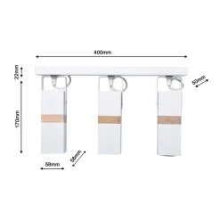 Lampa sufitowa Spot VIDAR Biały Brązowy 3xGU10
