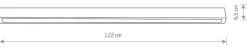 Lampa Sufitowa STRAIGHT Biały 1xT8 22W LED 3000K 123,5cm