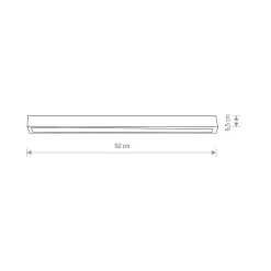 Lampa Sufitowa STRAIGHT Biały 1xT8 16W LED 3000K 92cm