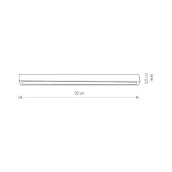 Lampa Sufitowa STRAIGHT Czarny 1xT8 16W LED 3000K 92cm