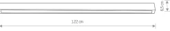 Lampa Sufitowa STRAIGHT Grafitowy 1xT8 22W LED 3000K 123,5cm