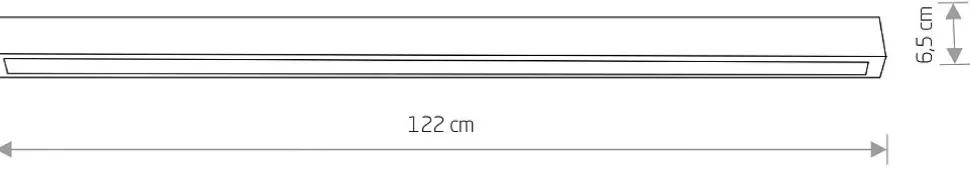 Lampa Sufitowa STRAIGHT Grafitowy 1xT8 22W LED 3000K 123,5cm