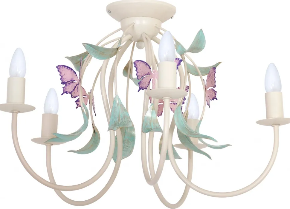 Lampa Sufitowa SUMMER Beżowy Szary 5xE14