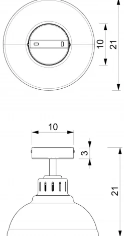 Lampa Sufitowa SVEN Biały Metalowy Klosz 1xE27
