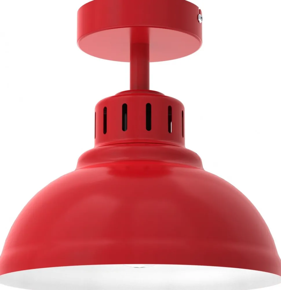 Lampa Sufitowa SVEN Czerwony Biały Metalowy Klosz 1xE27