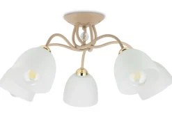 Lampa Sufitowa Tina Beżowa Szkło 5xE27 61 cm
