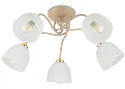 Lampa Sufitowa Tina Beżowa Szkło 5xE27 61 cm