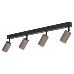 Lampa sufitowa TUNE czarna brązowa 4xGU10