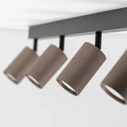 Lampa sufitowa TUNE czarna brązowa 4xGU10