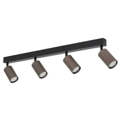 Lampa sufitowa TUNE czarna brązowa 4xGU10