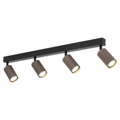 Lampa sufitowa TUNE czarna brązowa 4xGU10