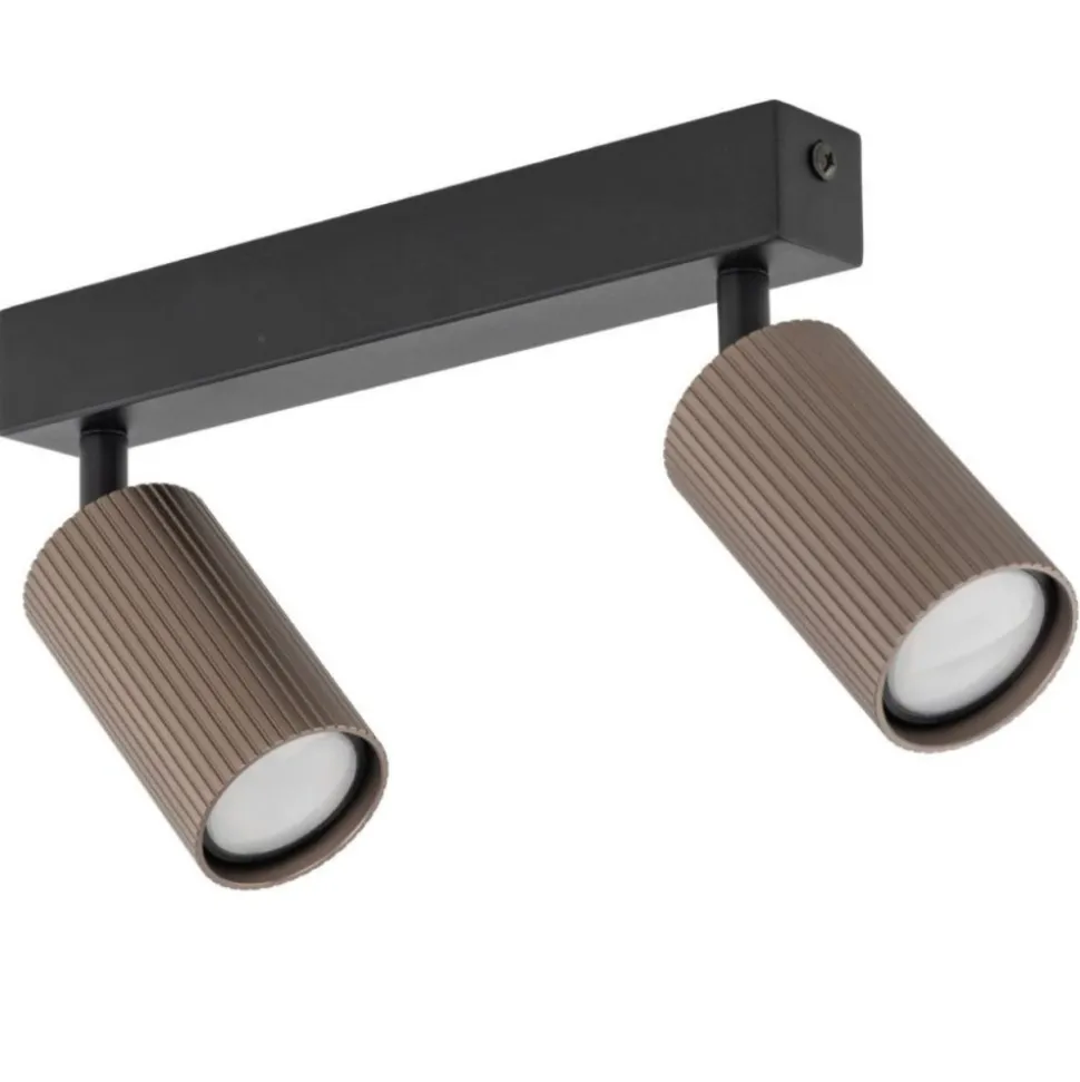 Lampa sufitowa TUNE czarna brązowa 2xGU10