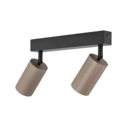 Lampa sufitowa TUNE czarna brązowa 2xGU10