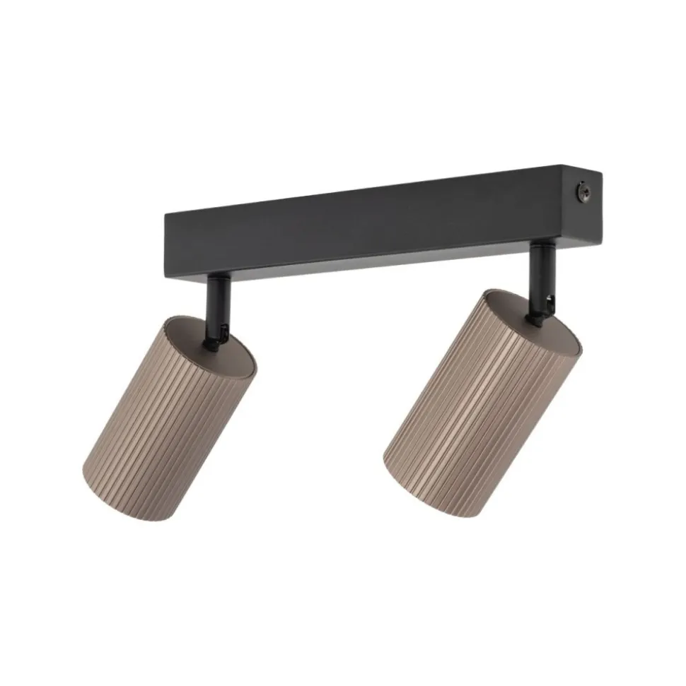 Lampa sufitowa TUNE czarna brązowa 2xGU10