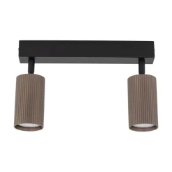 Lampa sufitowa TUNE czarna brązowa 2xGU10