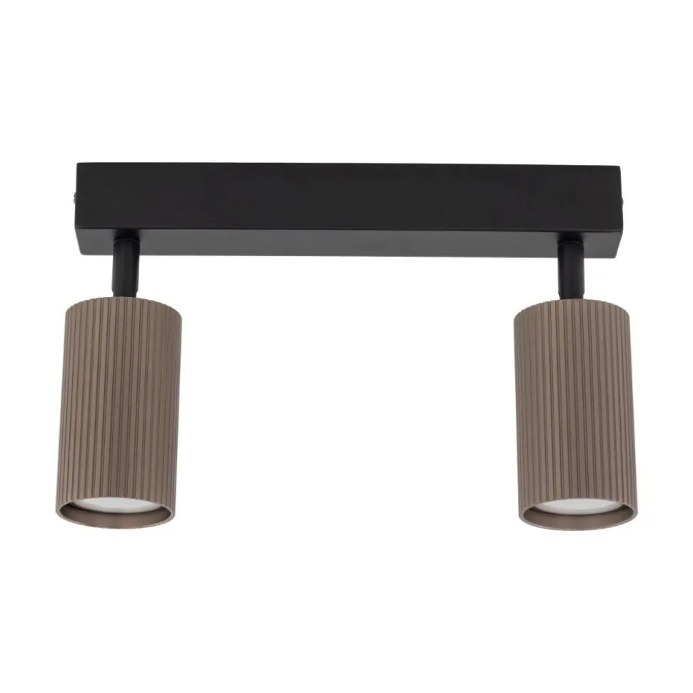 Lampa sufitowa TUNE czarna brązowa 2xGU10