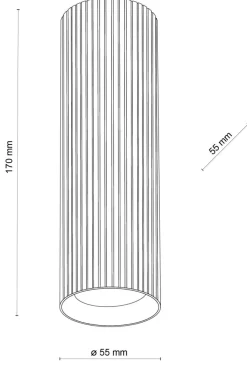 Lampa Sufitowa TUNE Czarny 1xGU10 17cm