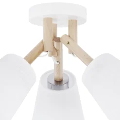 Lampa Sufitowa VAIO Brązowy Biały Abażury 3xE27