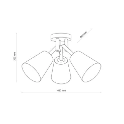 Lampa Sufitowa VAIO Brązowy Biały Abażury 3xE27