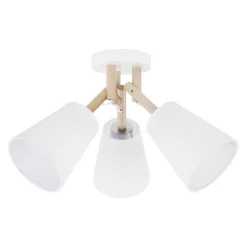 Lampa Sufitowa VAIO Brązowy Biały Abażury 3xE27