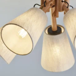 Lampa Sufitowa VAIO Brązowy Szary Abażury 5xE27