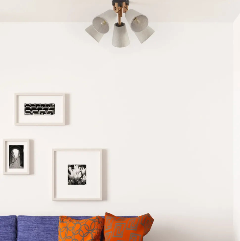 Lampa Sufitowa VAIO Brązowy Szary Abażury 5xE27