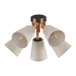 Lampa Sufitowa VAIO Brązowy Szary Abażury 5xE27