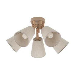 Lampa sufitowa VAIO sabia beżowy abażur len 5xE27