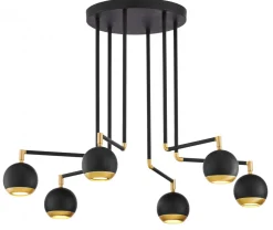 Lampa Sufitowa VILAR Czarny 6xGU10